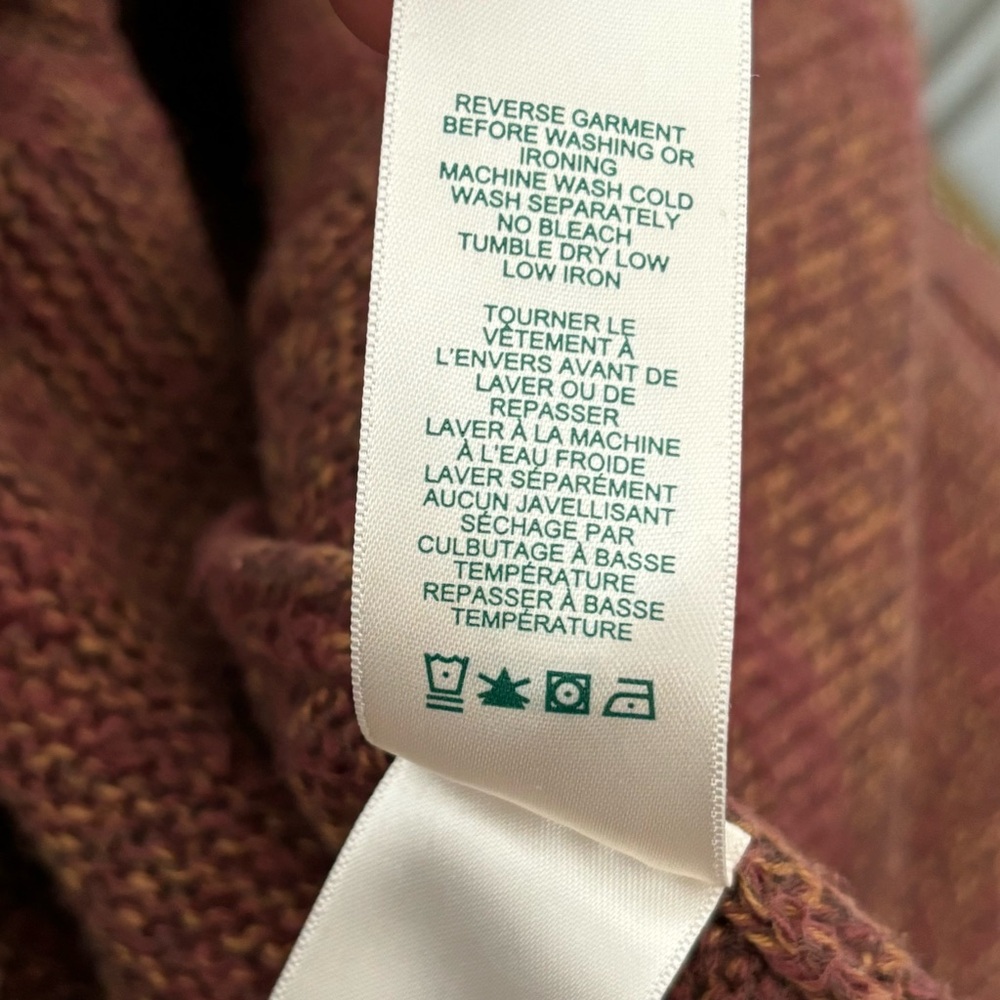Roots Rust Color Long Open Cotton Cardigan - Picture 13 of 13
